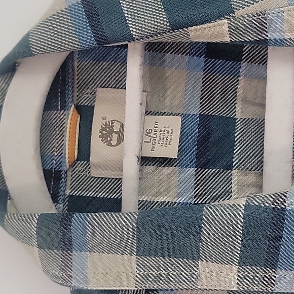 Vtg Timberland 100% cotton flannel Large heavy duty - Picture 2 of 4
